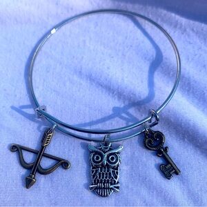 Brand New! Handmade! Adjustable Charm Bangle Bracelet!
